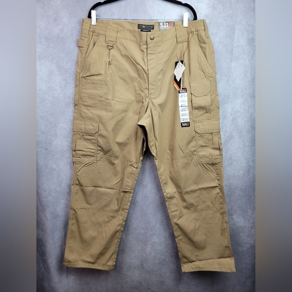 5.11 Taclite Pro‎ Pants 40x30 Relaxed Fit Khaki Cargo Teflon - Picture 1 of 13